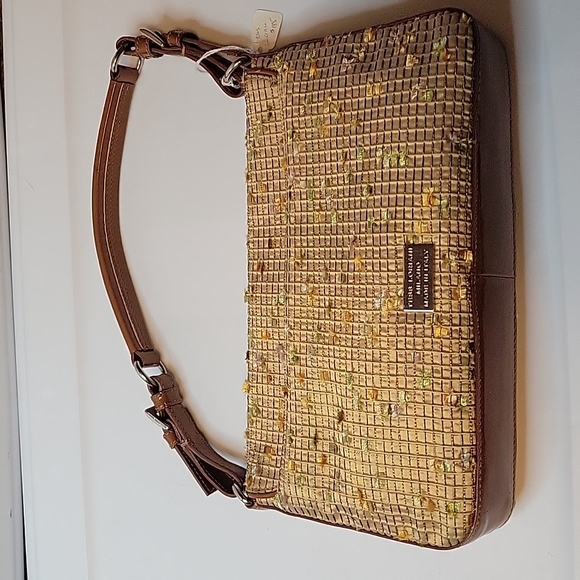 Tess Loriani Milano Envelope Style Shoulder Bag- Tan and Brown Floral? - Picture 4 of 10